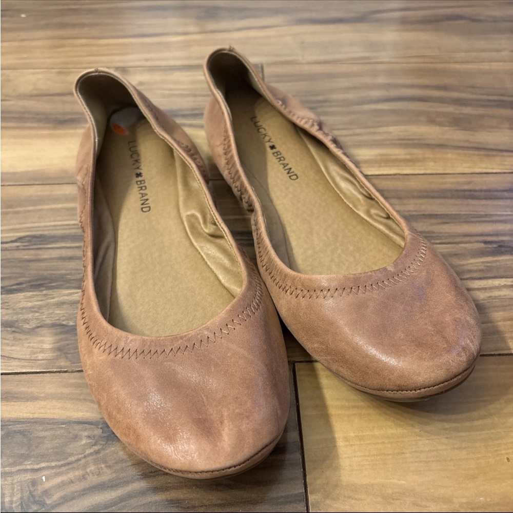 Lucky Brand Women's Brown Leather Flats